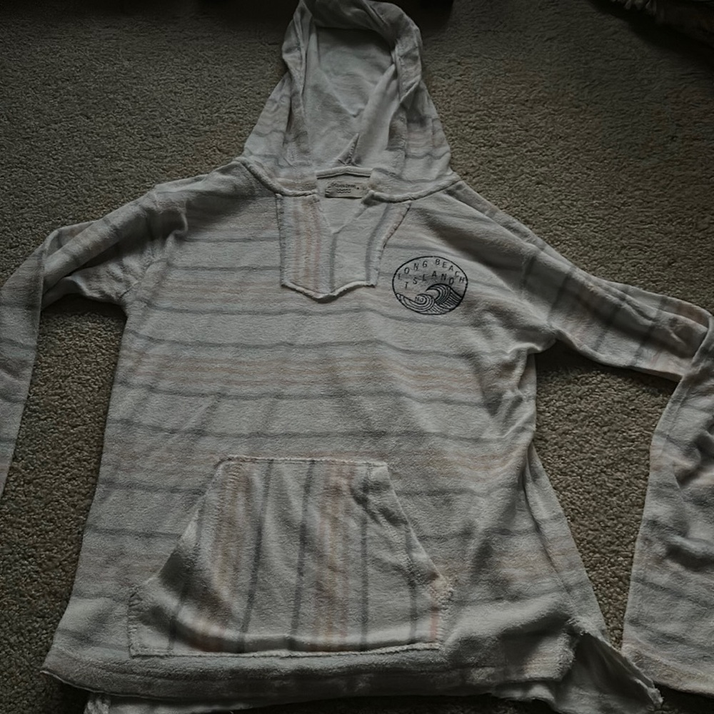 Long Beach island pastel pink and blue long sleeve T-shirt